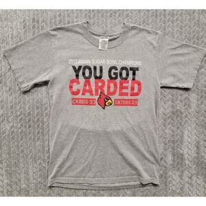 Sugar Bowl Champion 2013 Louisville Cardinals T Shirt Size Youth XL You Got Card